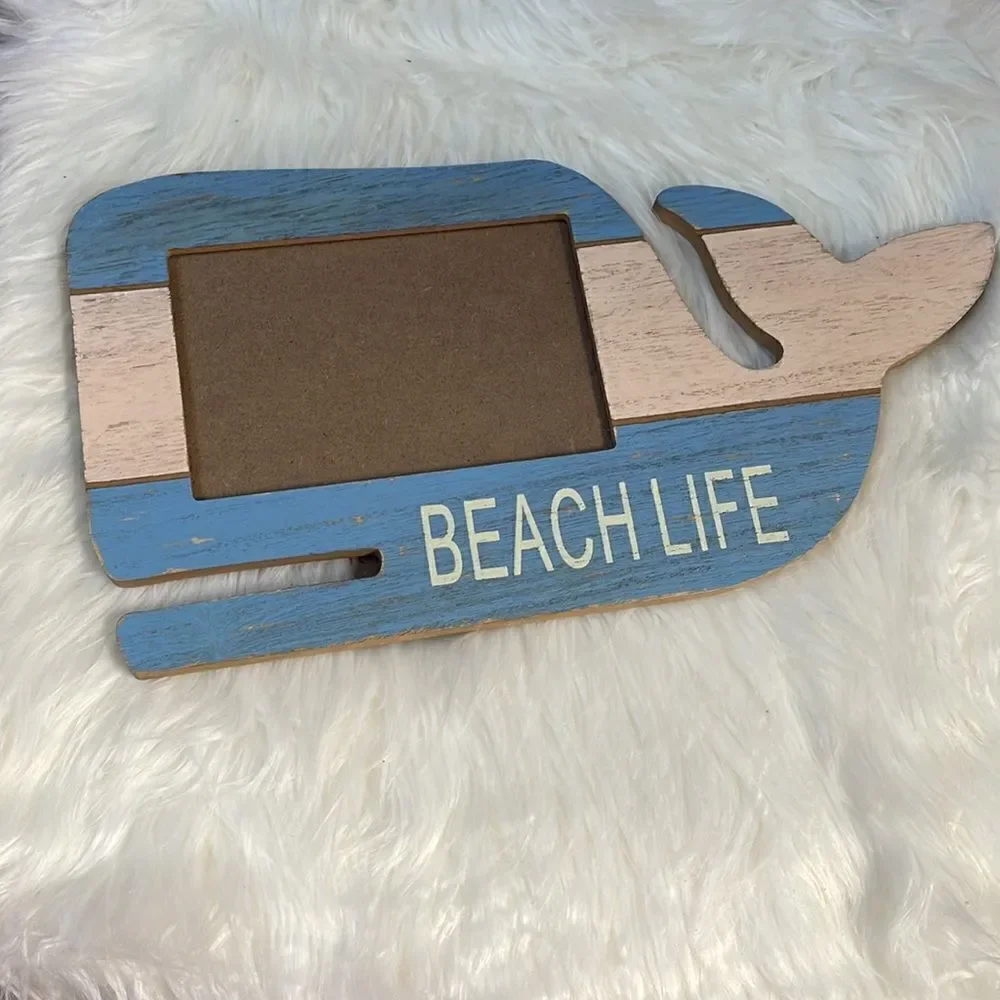 Beach Life Whale Photo Frame Memories Vacation Sea Life Home Decor Fish